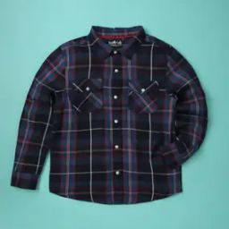 Checked Shirt with Flap Pockets-image-35