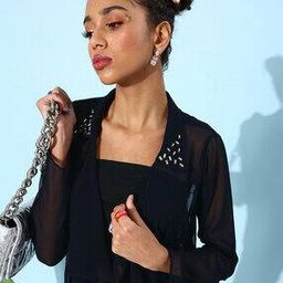 Open-Front Waterfall Shrug with Embellished Collar-6