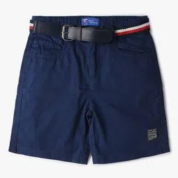 Mid-Rise Shorts with Belt-image-8