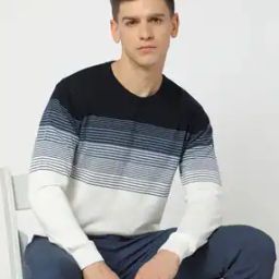 Striped Crew-Neck Sweatshirt-image-98