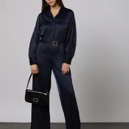 Women Wide-Leg Jumpsuit with Flap Pockets-13