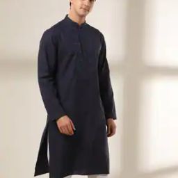 Embroidered Slim Fit Kurta-image-26