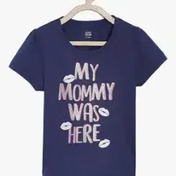 Typographic Print Round-Neck Top-image-70
