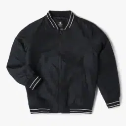 Boys Zip-Front Baseball Collar Bomber Jacket-image-57