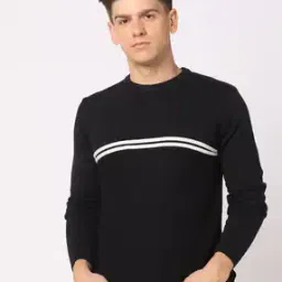 Striped Crew-Neck Sweatshirt-image-22