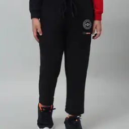 Straight Track Pants with Elasticated Drawstring Waist-image-0