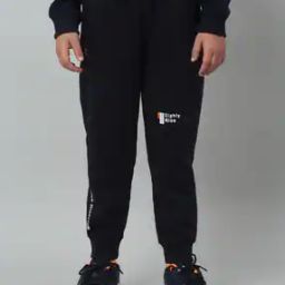Typographic Print Straight Track Pants with Drawstring Waist-30