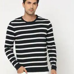 Striped Crew-Neck Sweatshirt-image-16