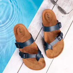 Men Double-Strap Sandals with Buckle Closure-29