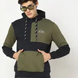 Colourblock Regular Fit Hoodie-image-94