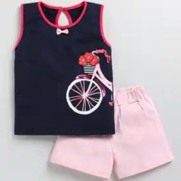 Graphic Print Shorts & Top Set-image-17