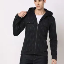 Checked Slim Fit Hoodie-image-62