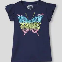 Girls Graphic Print Regular Fit Crew-Neck T-Shirt-image-45