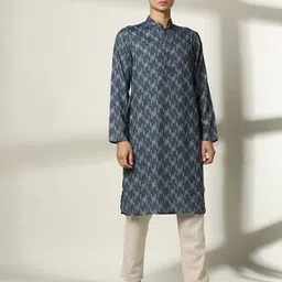 samav Chevron Print Kurta-picture-31