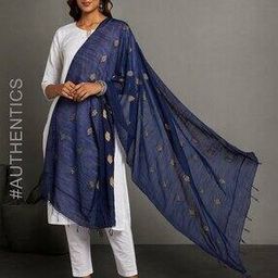 Cotton Zari Woven Dupatta with Tassels-picture-11