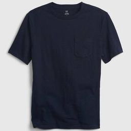 Cotton Crew-Neck T-Shirt with Patch Pocket-image-103