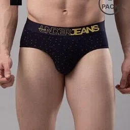 underjeans Pack of 2 Men Printed Briefs with Elasticated Waist-picture-0