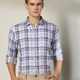 Men Checked Slim Fit Shirt-image-90