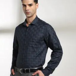 Men Checked Slim Fit Shirt-image-94