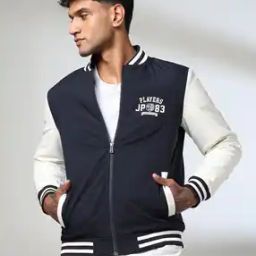 Men Colourblock Slim Fit Bomber Jacket-picture-21
