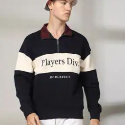 Men Colourblock Relaxed Fit Sweatshirt-image-60