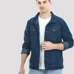 Men Regular Fit Denim Jacket with Flap Pockets-32