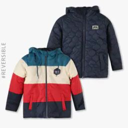 Boys Colourblock Reversible Hooded Jacket-picture-18