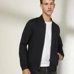 Men Regular Fit Zip-Front Bomber Jacket-picture-31