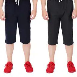 Pack of 2 Flat-Front3/4th Shorts-image-13