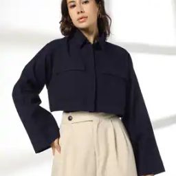 Women Regular Fit Shirt with Flap Pockets-image-88