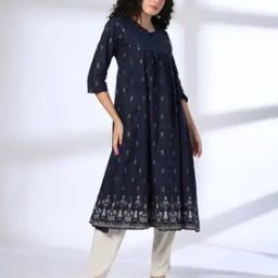Women Printed A-Line Kurta-image-79