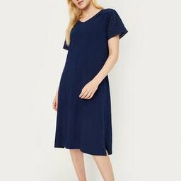 max Schiffli Embroidered V-Neck Nightgown-picture-1