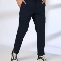 Men Angular Straight Track Pants with Insert Pockets-picture-0