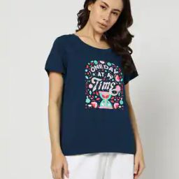 Women Graphic Print Cotton Round-Neck T-Shirt-image-45