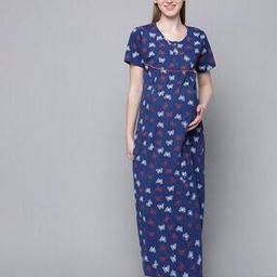 Animal Print Nightie wih Patch Pockets-image-1