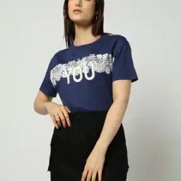 Women Floral Print Regular Fit Crew-Neck T-Shirt-image-63