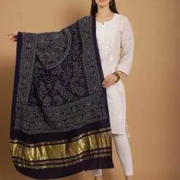 Women Printed Dupatta with Zari Border-image-28