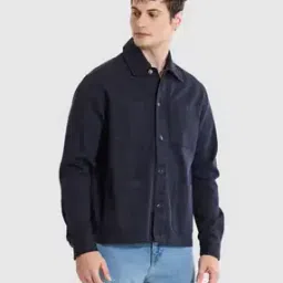 Men Relaxed Fit Button Closure Jacket-image-11
