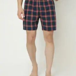 Men Checked Boxers with Elasticated Waistband-picture-27