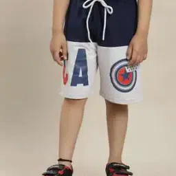 Boys Flat Front Graphic Print Shorts-image-75