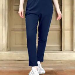 Women Straight Track Pants with Elasticated Waistband-image-27