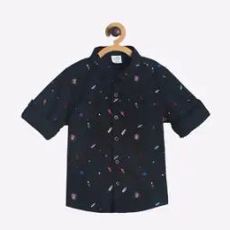 Printed Shirt with Patch Pocket-image-54