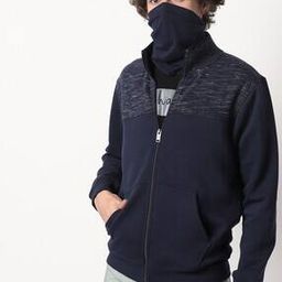 Zip-Front Sweatshirt with Neck Buffer-image-5