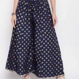Polka-Dot Shararas with Elasticated Waist-image-30