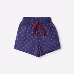 Polka-Dot Print Shorts with Drawstring Waist-image-27