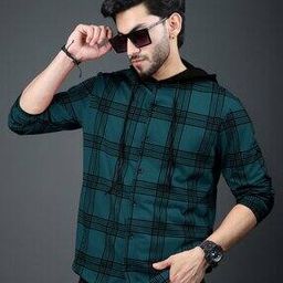Men Checked Hooded Lounge T-Shirt-picture-19