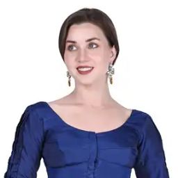 Women Round-Neck Front Open Blouse-image-41