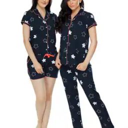 Graphic T-Shirt & Pyjamas Set-image-0