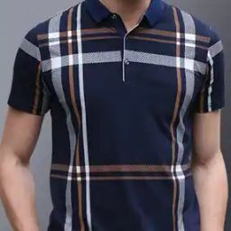 Men Checked Lounge Polo T-Shirt-image-93