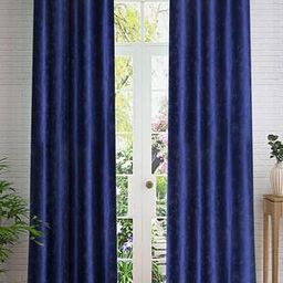 Set of 2 Floral Embossed Long Door Curtains-image-23
